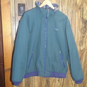 L.L. Bean Green Windbreaker with Purple Trim Men's Size XL